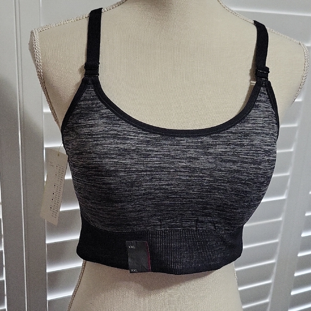 All in Motion Black Sports Bra with Adjustable Straps